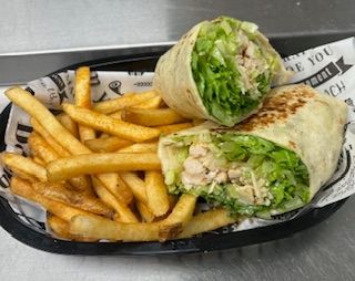 Caesar wrap with fries